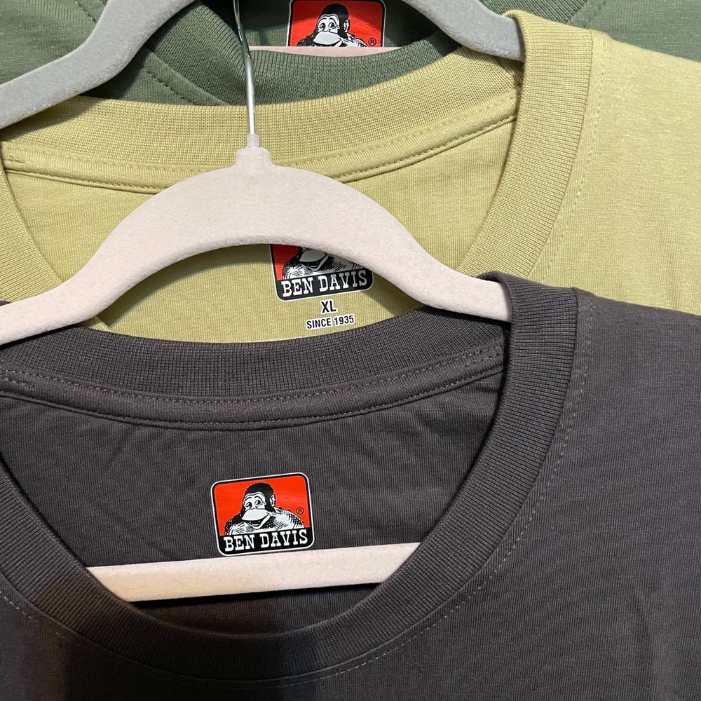 Ben Davis Logo Pocket T-shirt Heathered Dark Gray , Beige, Olive Green